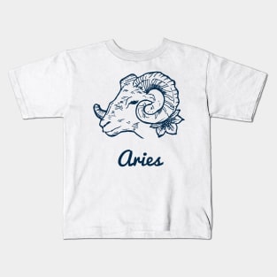 Aries Zodiac Sign With Name Kids T-Shirt